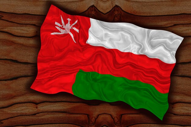 National flag of Oman Background with flag of Oman