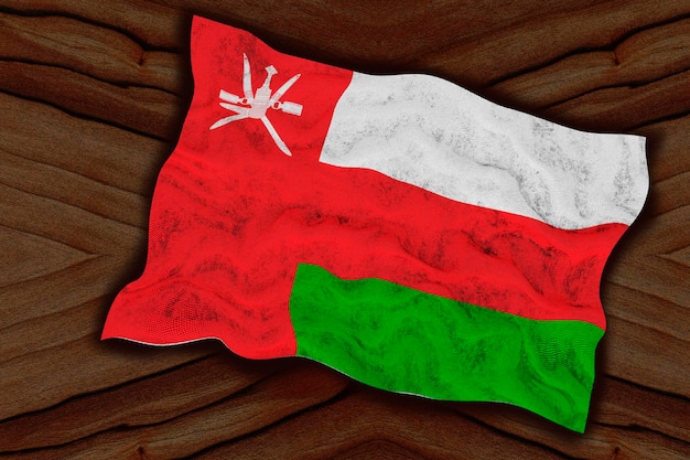 National flag of Oman Background with flag of Oman