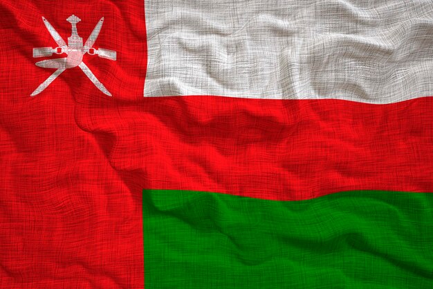 National flag of Oman Background with flag of Oman