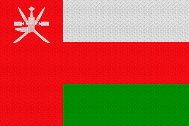 Foto bandiera nazionale dell'oman sfondo con bandiera dell'oman