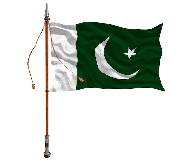 Foto bandiera nazionale del pakistan sfondo con bandiera del pakistan