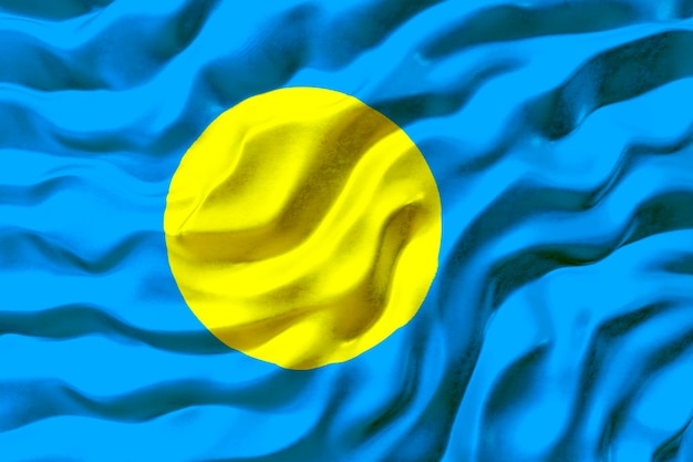 National flag of Palau Background with flag of Palau