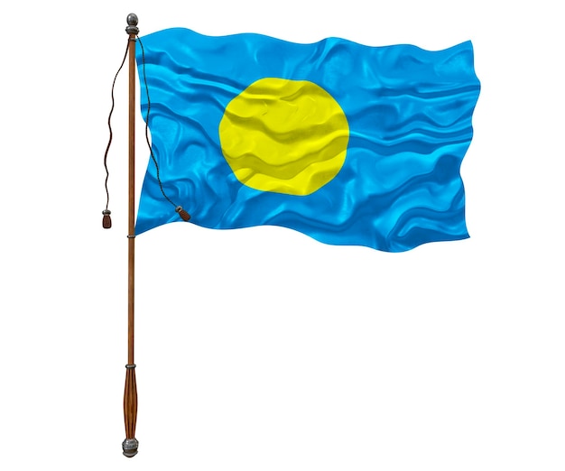 Государственный флаг Палау Фон с флагом Палау