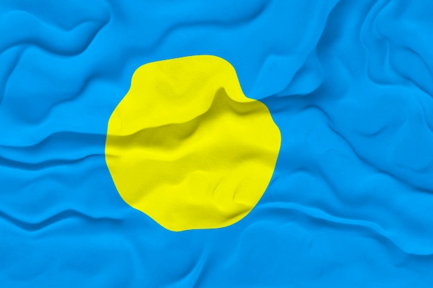 パラオの国旗とパラオの背景の国旗