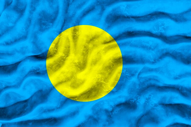 National flag of Palau Background with flag of Palau