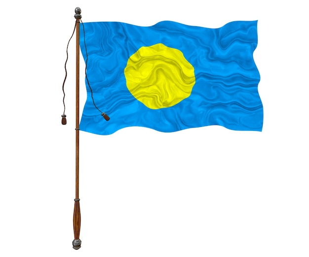 National flag of Palau Background with flag of Palau