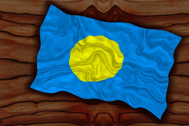 Photo national flag of palau background with flag of palau