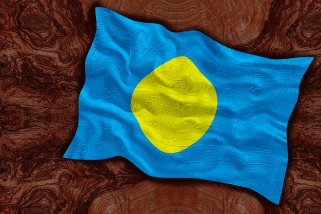 National flag of Palau Background with flag of Palau