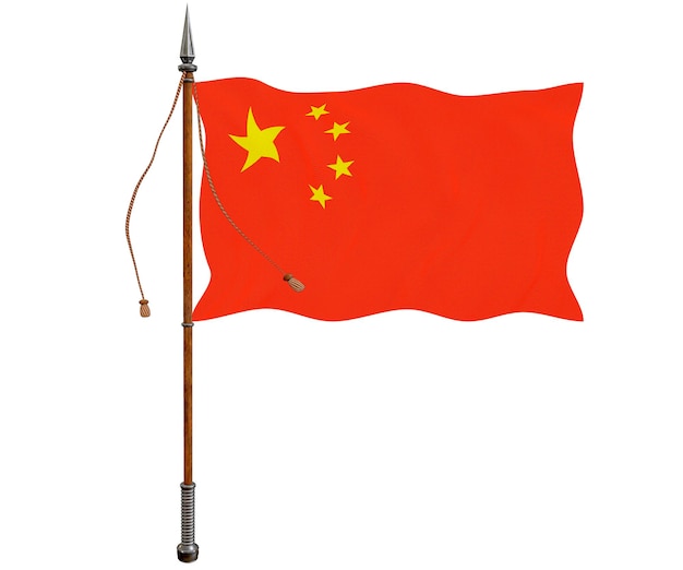 Photo national flag of the people's republic of china background with flag of the people's republic of china