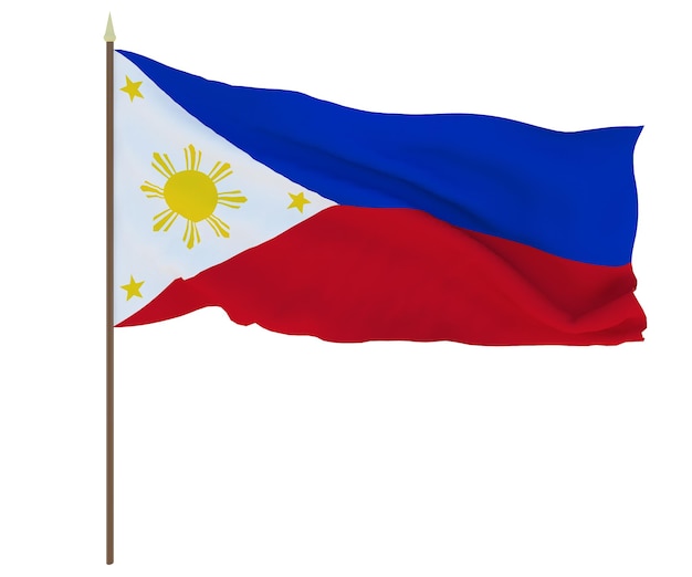 National flag of Philippines Background for editors and designers National holiday