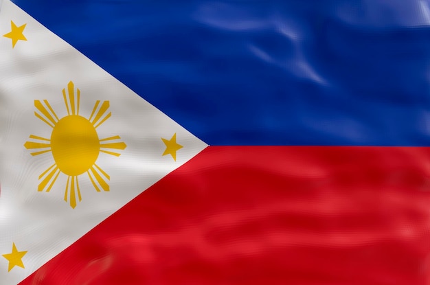 Photo national flag of philippines background with flag of philippines