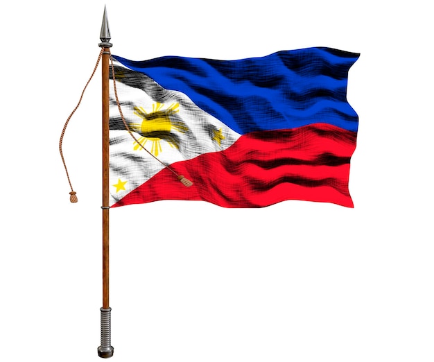 Photo national flag of philippines background with flag of philippines