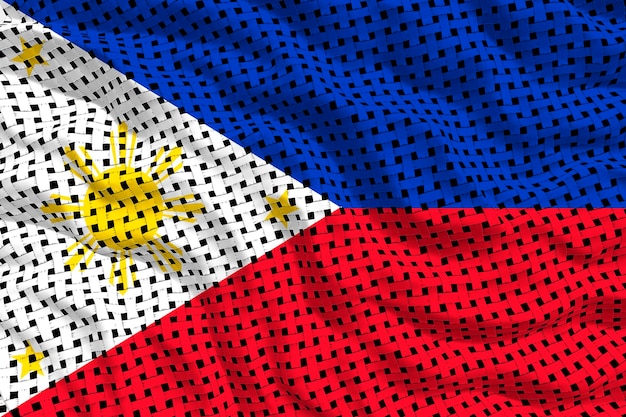 Photo national flag of philippines background with flag of philippines