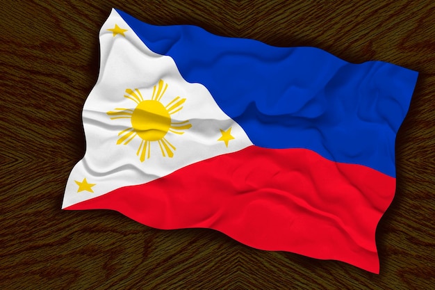 National flag of Philippines Background with flag of Philippines