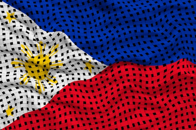 National flag of Philippines Background with flag of Philippines