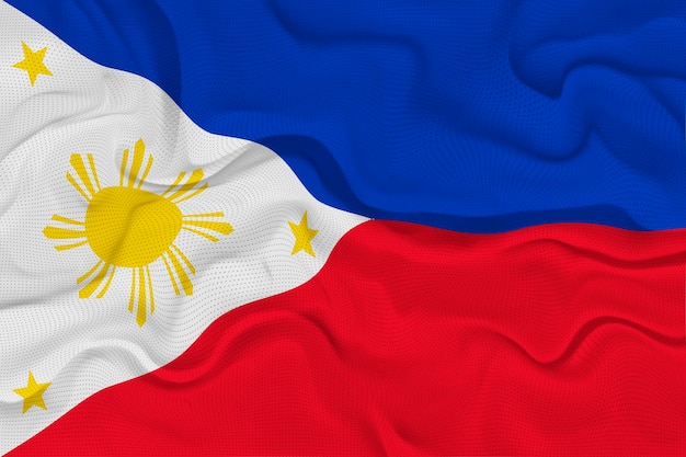 National flag of Philippines Background with flag of Philippines