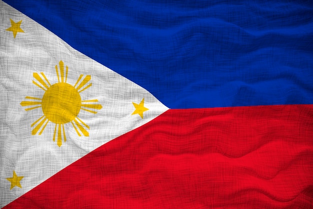 National flag of philippines background with flag of philippines