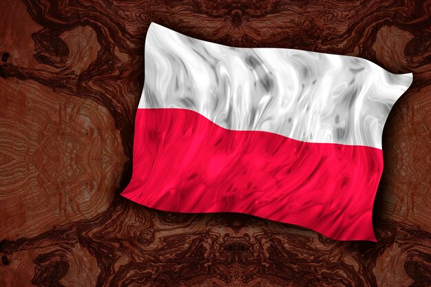 National flag of poland background with flag of poland