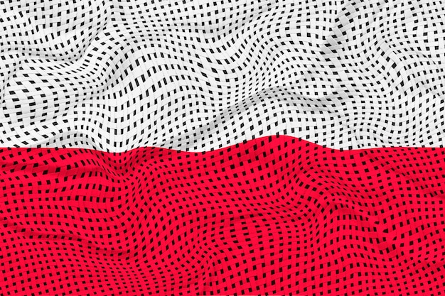 ポーランドの国旗とポーランドの背景の国旗
