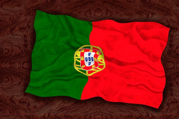 Photo national flag of portugal background with flag of portugal