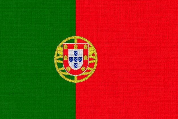 ポルトガル国旗 ポルトガルの国旗を背景に