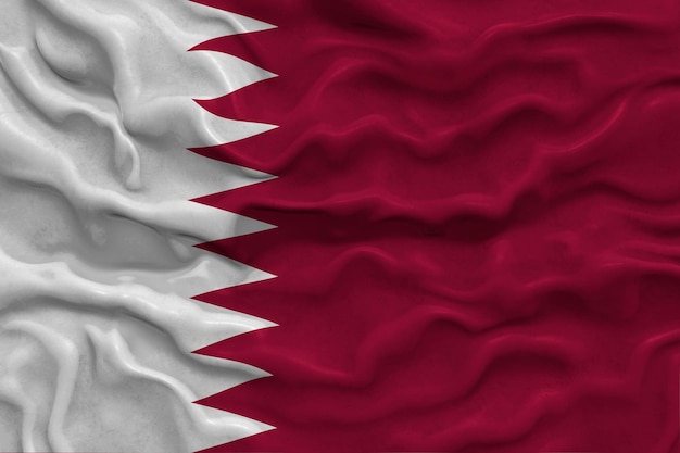 National flag of qatar background with flag of qatar