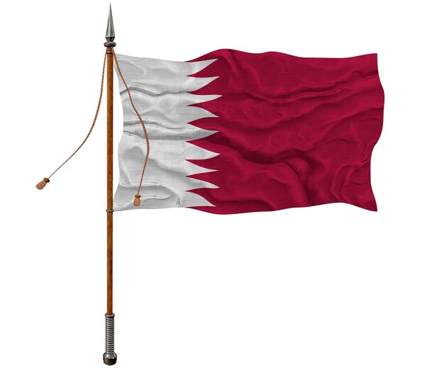 National flag of Qatar Background with flag of Qatar