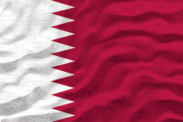 National flag of Qatar Background with flag of Qatar