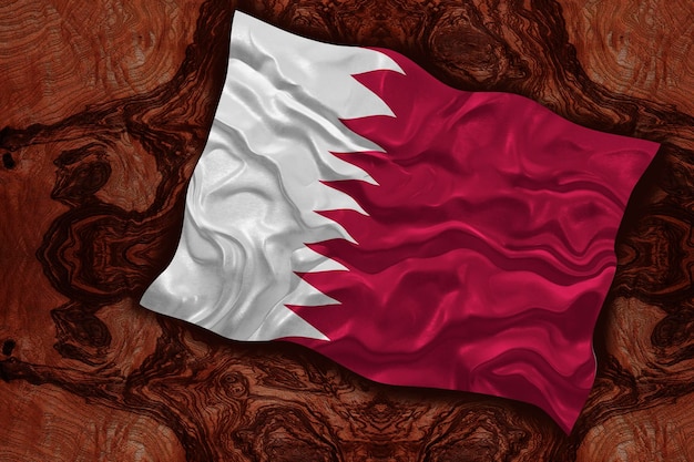 National flag of Qatar Background with flag of Qatar