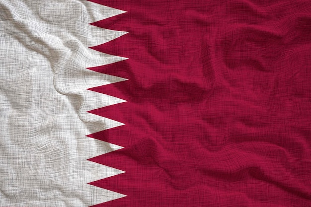 Foto bandiera nazionale del qatar sfondo con bandiera del qatar