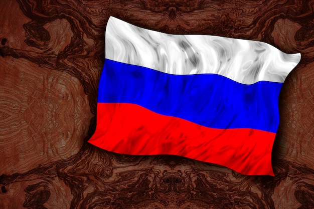 National flag of russia background with flag of russia