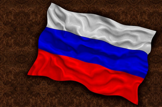 ロシアの国旗とロシアの背景の国旗