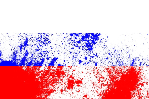 National flag of russia with texture. template for design