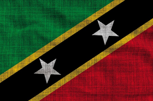 National flag of Saint Kitts and Nevis Background with flag of Saint Kitts and Nevis