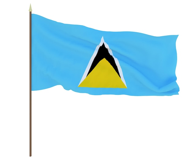 Государственный флаг Сент-Люсии Фон для редакторов и дизайнеров Национальный праздник