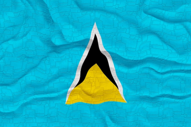 National flag of saint lucia background with flag of saint lucia