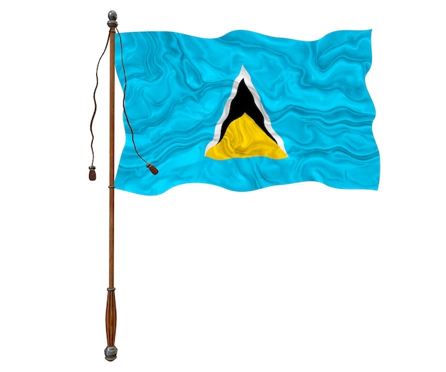 National flag of Saint Lucia Background with flag of Saint Lucia