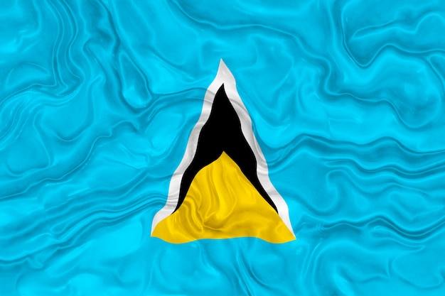 National flag of Saint Lucia Background with flag of Saint Lucia