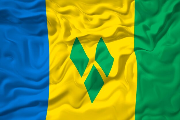 Photo national flag of saint vincent background with flag of saint vincent