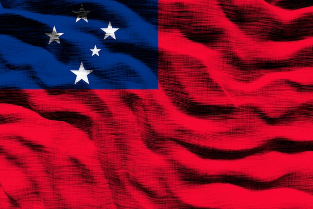 National flag of Samoa Background with flag of Samoa
