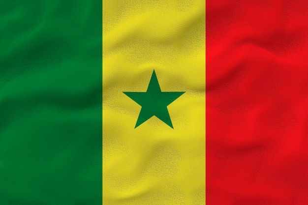 National flag of Senegal Background with flag of Senegal