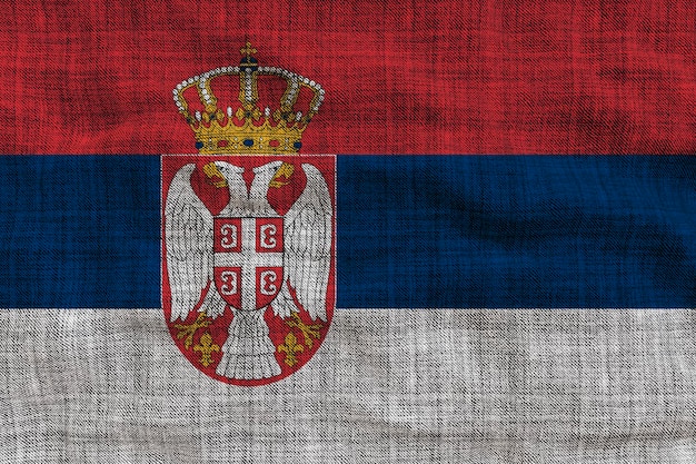 National flag of Serbia Background with flag of Serbia