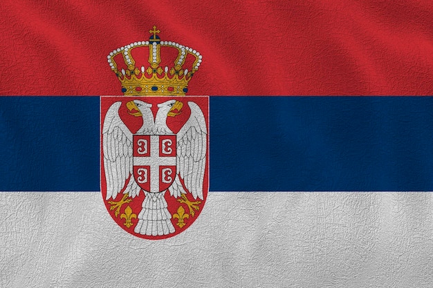 National flag of serbia background with flag of serbia