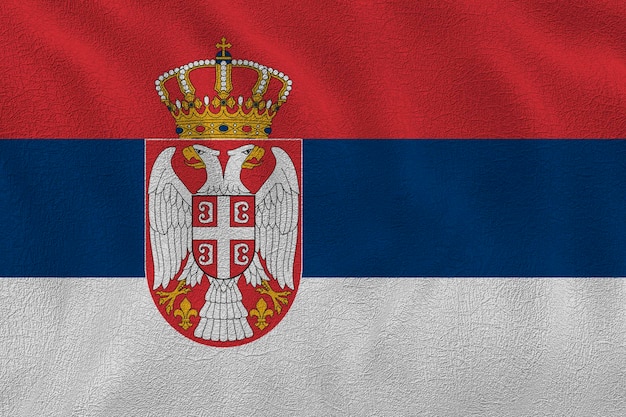 National flag of Serbia Background with flag of Serbia