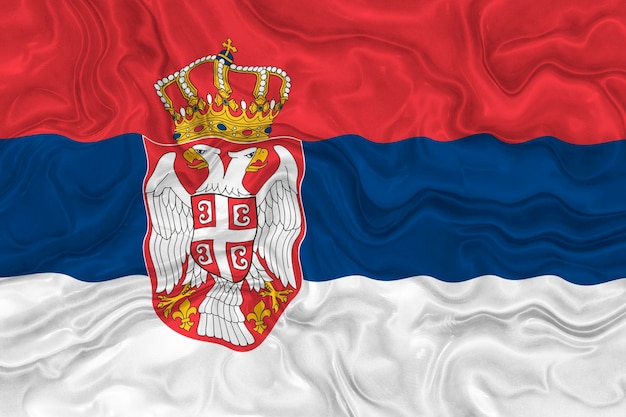 National flag of Serbia Background with flag of Serbia