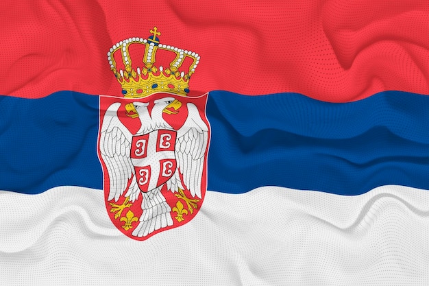 National flag of Serbia Background with flag of Serbia