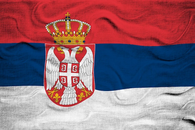 National flag of Serbia Background with flag of Serbia