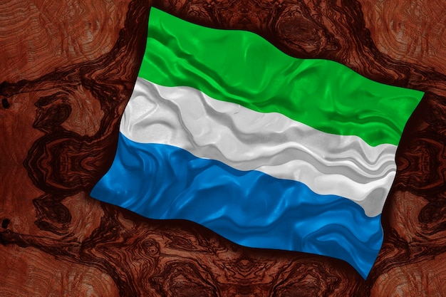 National flag of sierra leone background with flag of sierra leone