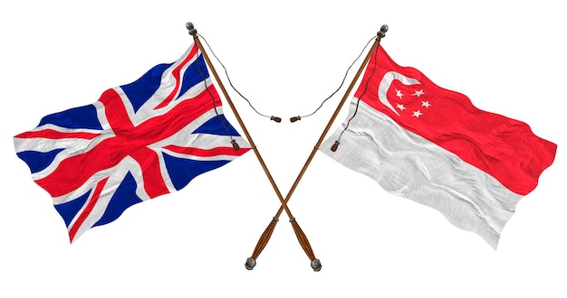 シンガポールの国旗シンガポールの国旗と背景