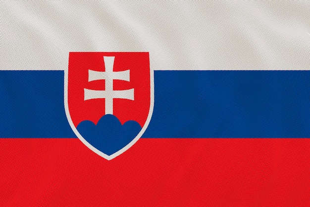 Foto bandiera nazionale della slovacchia sfondo con bandiera della slovacchia